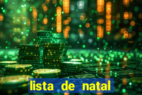 lista de natal para imprimir